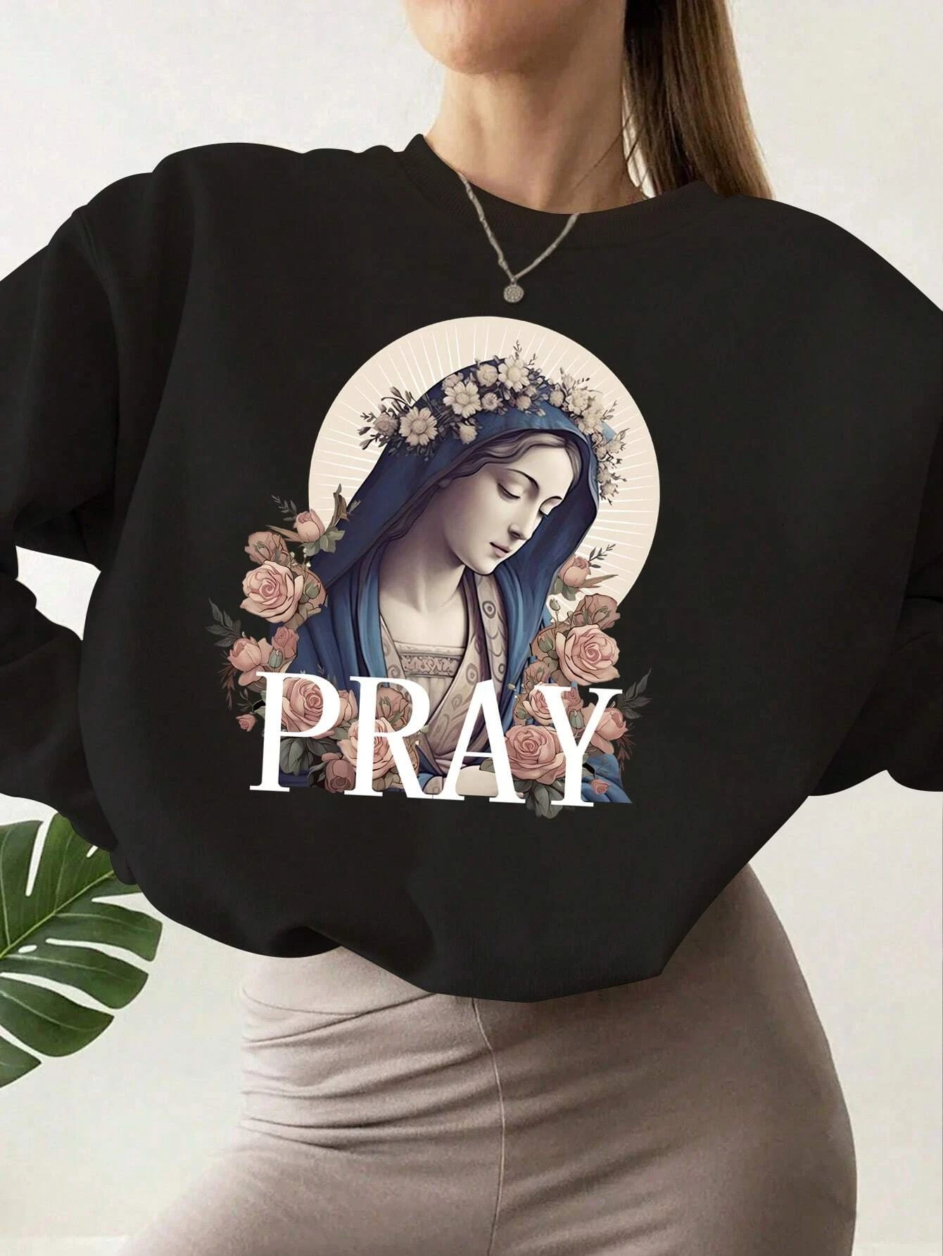 The Beautiful Virgin Mary Printing Womens Sweatshirt Casual Loose Hoody simple Fleece Hoodies Street Crewneck Autumn Clothing
The Beautiful Virgin Mary Printing Womens Sweatshirt Casual Loose Hoody simple Fleece Hoodies Street Crewneck Autumn Clothing