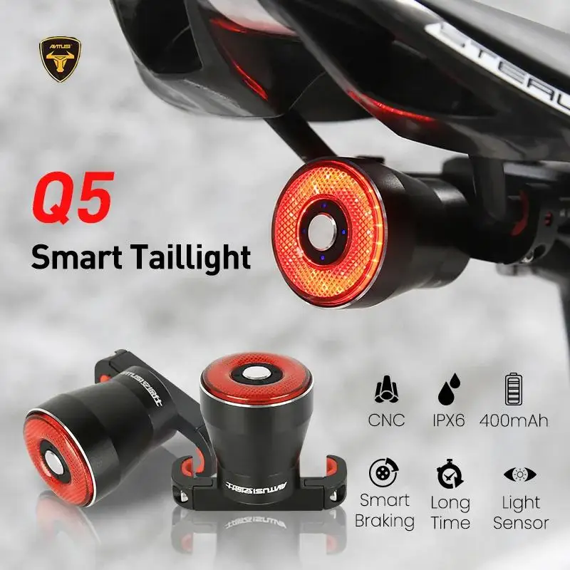 ANTUSI Q5 велосипедный умный автоматический стоп-сигнал IPx6 водонепроницаемый светодиодный зарядный велосипедный задний фонарь аксессуары для задних фонарей
ANTUSI Q5 велосипедный умный автоматический стоп-сигнал IPx6 водонепроницаемый светодиодный зарядный велосипедный задний фонарь аксессуары для задних фонарей