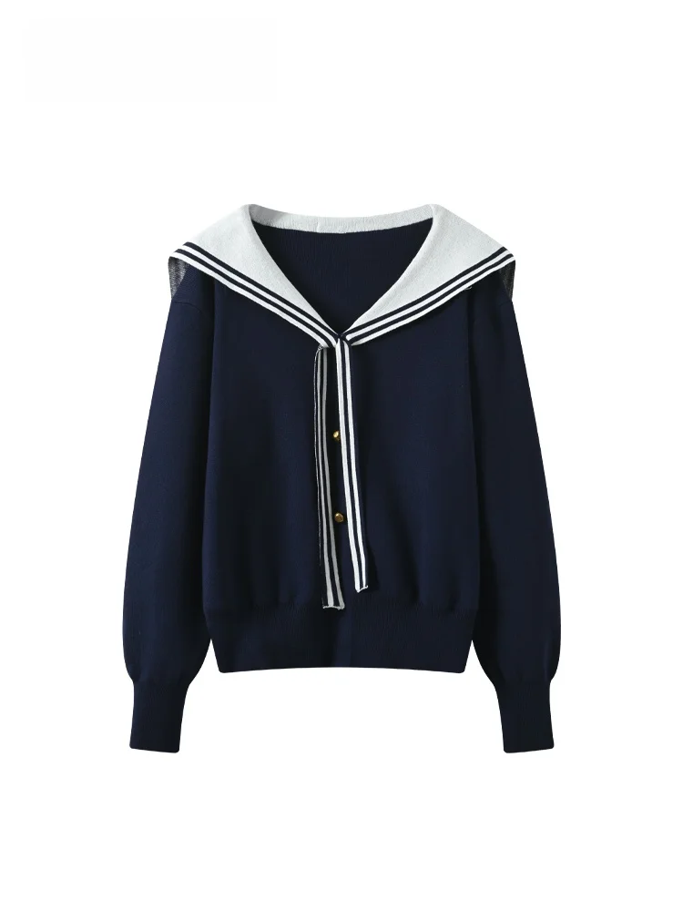 plus Size Knitwear Navy Collar Long Sve Women's Faion College Sle Knot Top Trendy Autumn Polyester Fiber
plus Size Knitwear Navy Collar Long Sve Women's Faion College Sle Knot Top Trendy Autumn Polyester Fiber
