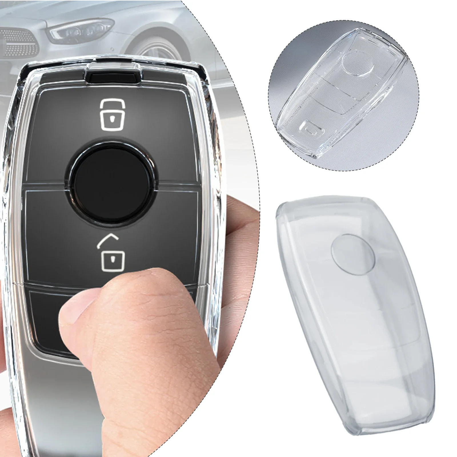 Accessories Car Key Case Parts TPU Transparent Anti-fall Car Key Case Cover For Mercedes High Quality Practical
Accessories Car Key Case Parts TPU Transparent Anti-fall Car Key Case Cover For Mercedes High Quality Practical