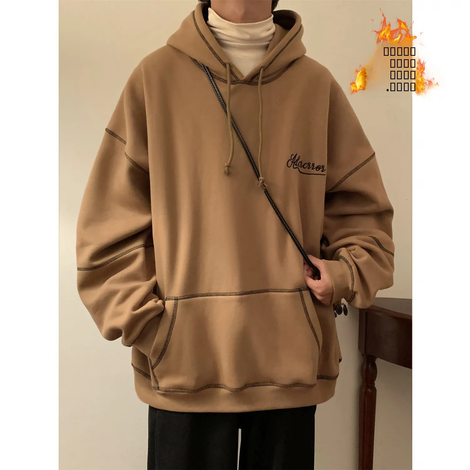 Мужская утепленная толстовка с капюшоном на флисовой подкладке, зимняя куртка в американском ретро-стиле, оверсайз свитшот, модная осенне-зимняя одежда
Мужская утепленная толстовка с капюшоном на флисовой подкладке, зимняя куртка в американском ретро-стиле, оверсайз свитшот, модная осенне-зимняя одежда