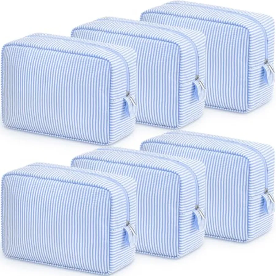 Seersucker Cosmetic Bag Bulk Striped Makeup Bag for Women Aesthetic Cute Travel Toiletry Organizer Preppy Storage Pouch for Wed
Seersucker Cosmetic Bag Bulk Striped Makeup Bag for Women Aesthetic Cute Travel Toiletry Organizer Preppy Storage Pouch for Wed