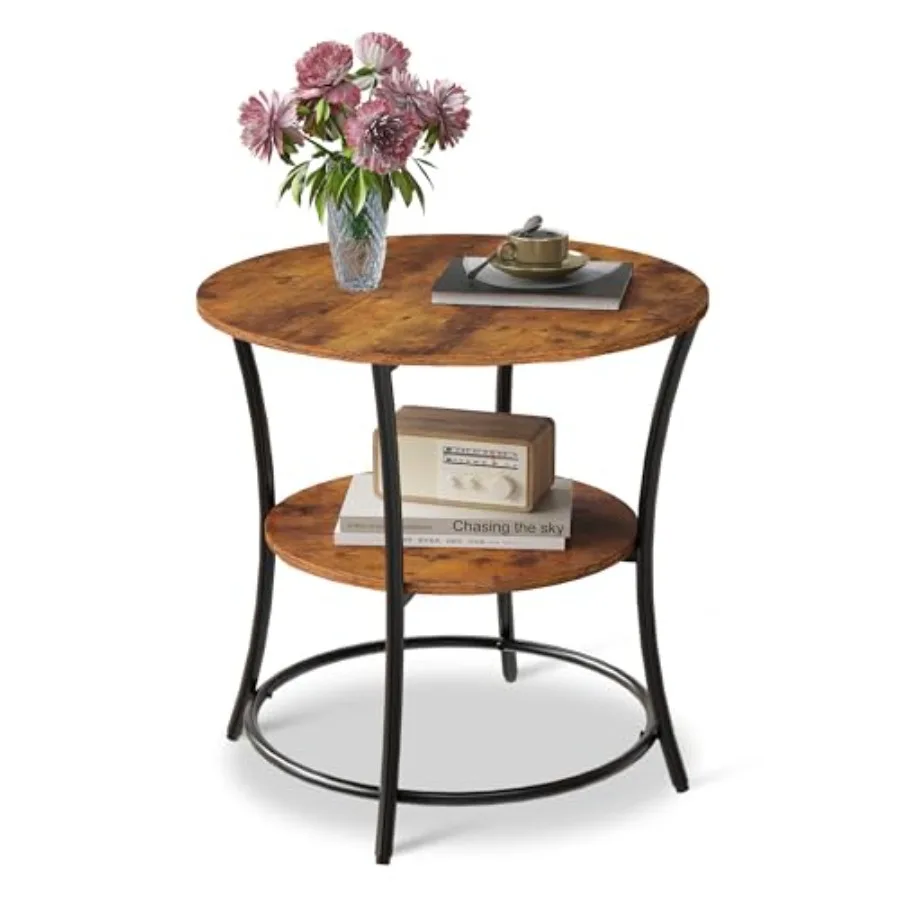 Side Table Round End Table with 2 Storage Shelves for Living Room Bedroom Nightstand with Steel Frame for Small Spaces Accent C
Side Table Round End Table with 2 Storage Shelves for Living Room Bedroom Nightstand with Steel Frame for Small Spaces Accent C