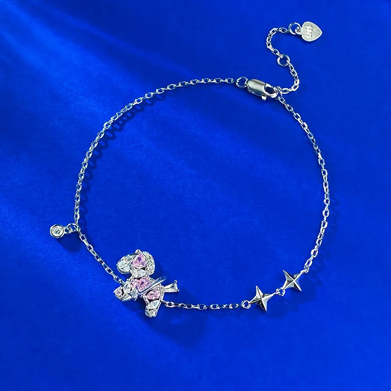 New S925 Silver Pink Starry Sky Pony Bracelet, Fresh, Light Luxury, Premium, Exquisite Gift
New S925 Silver Pink Starry Sky Pony Bracelet, Fresh, Light Luxury, Premium, Exquisite Gift