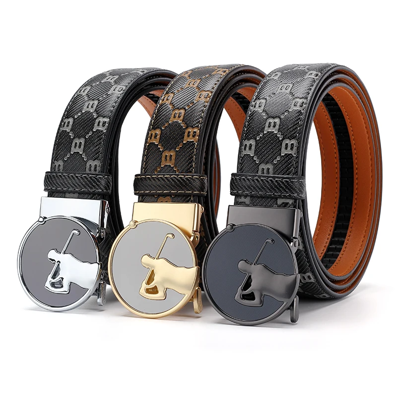 Men's Golf Player Automatic Buckle Belt B Letter Print Leather Belt Business Casual Waist Belt for Jeans
Men's Golf Player Automatic Buckle Belt B Letter Print Leather Belt Business Casual Waist Belt for Jeans