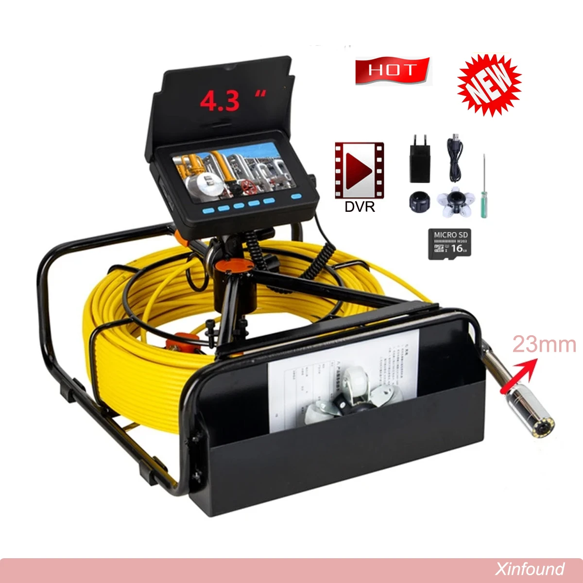 WP9604B Тип C 23 мм Промышленная дренажная канализационная труба Видеокамера 16 ГБ TF-карта DVR IP68 Сантехнический эндоскоп
WP9604B Тип C 23 мм Промышленная дренажная канализационная труба Видеокамера 16 ГБ TF-карта DVR IP68 Сантехнический эндоскоп