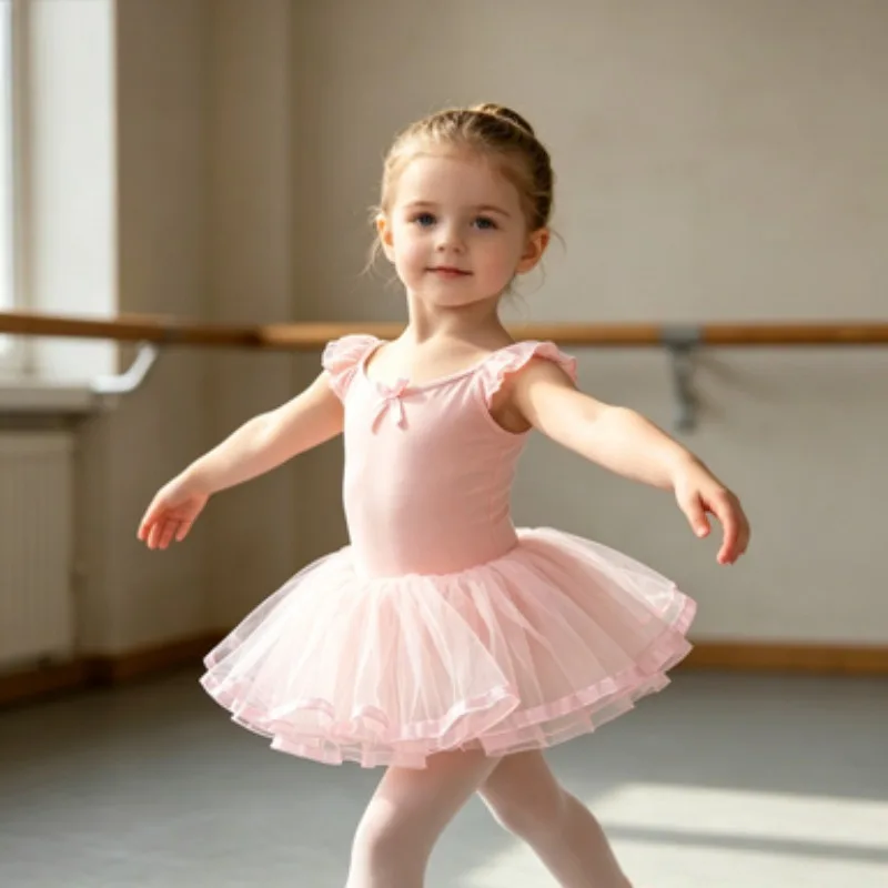 Girls' Short-sleeve Ballet Dance Costume, Classic Practice Tutu for Spring & Autumn, Fluffy Ballet Skirt for Toddler Girls
Girls' Short-sleeve Ballet Dance Costume, Classic Practice Tutu for Spring & Autumn, Fluffy Ballet Skirt for Toddler Girls