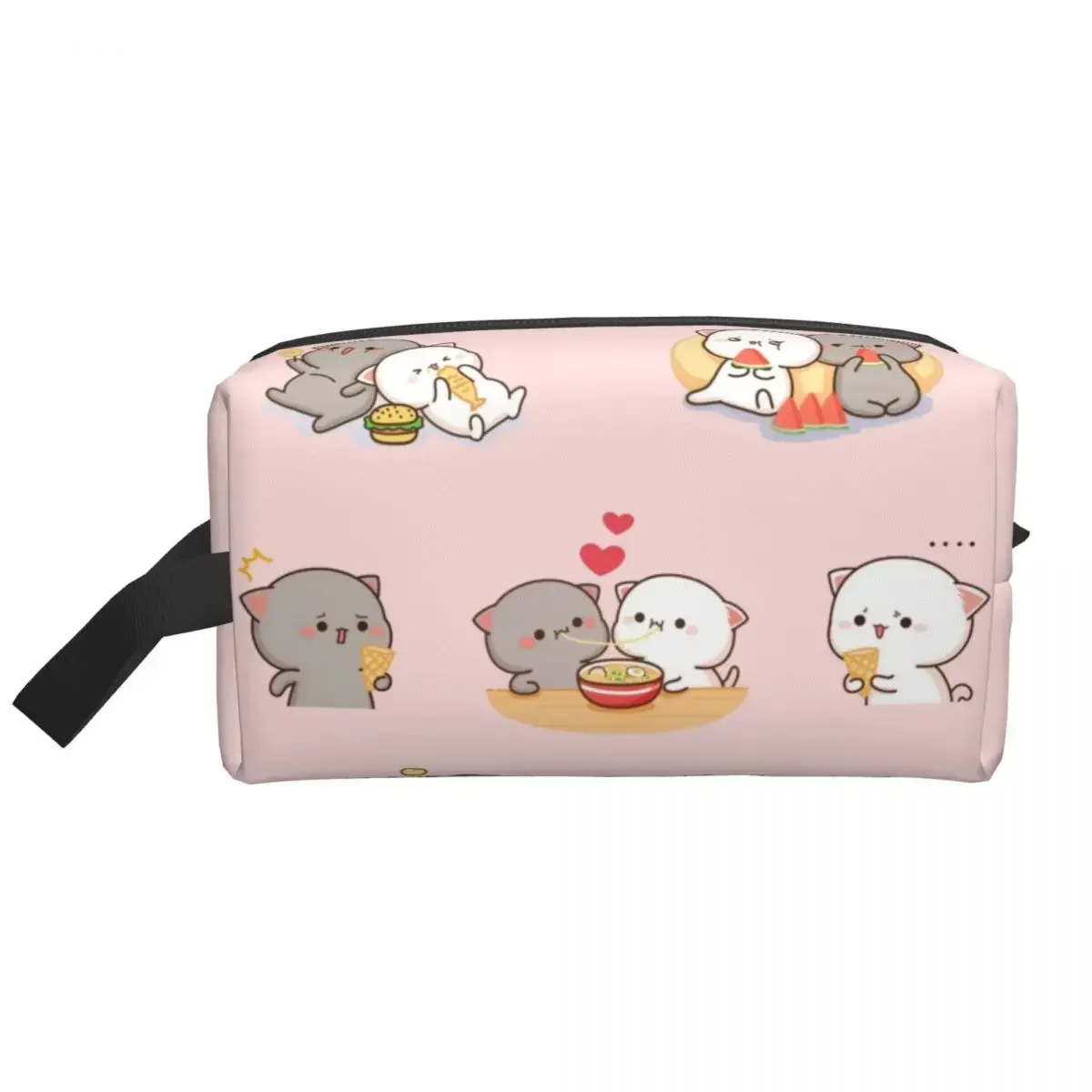 Изготовленная на заказ сумка для туалетных принадлежностей Peach And Goma Mochi Cat для повседневной жизни, женский косметический органайзер для макияжа, женская коробка для хранения красоты, Dopp Kit Box
Изготовленная на заказ сумка для туалетных принадлежностей Peach And Goma Mochi Cat для повседневной жизни, женский косметический органайзер для макияжа, женская коробка для хранения красоты, Dopp Kit Box