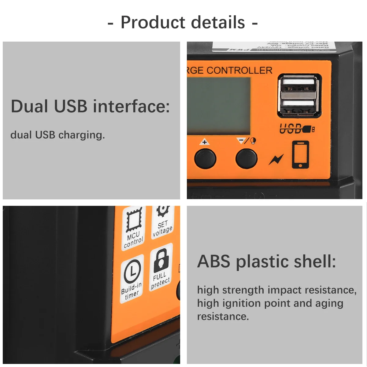 Solar Charge Controller 10A Black 12V 24V Regulator Timing Light LCD Display Pwm Solar Panel Controller USB
Solar Charge Controller 10A Black 12V 24V Regulator Timing Light LCD Display Pwm Solar Panel Controller USB