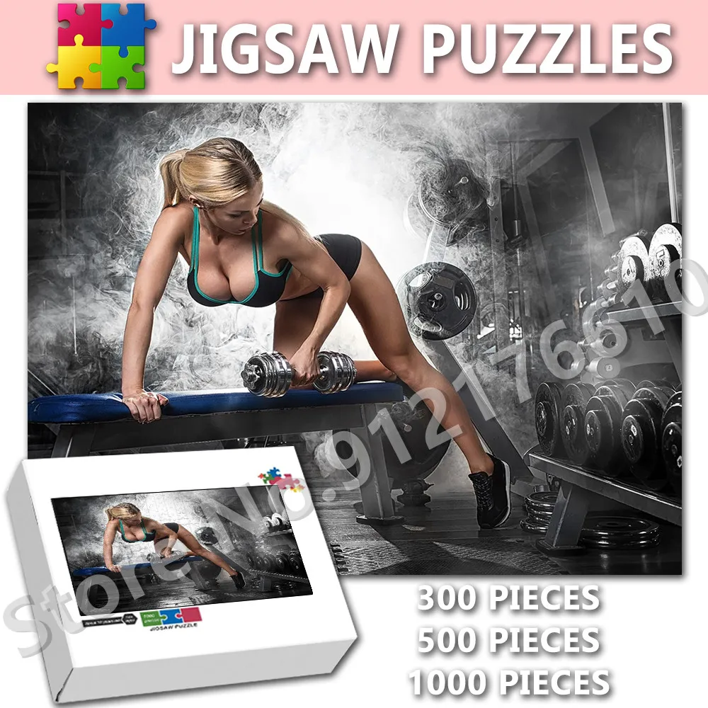 Fitness Gym Decor Jigsaw Puzzle 300/500/1000 Pieces Sexy Woman Weightlifting Assembled Puzzle for Adult Educational Toys Gifts
Fitness Gym Decor Jigsaw Puzzle 300/500/1000 Pieces Sexy Woman Weightlifting Assembled Puzzle for Adult Educational Toys Gifts