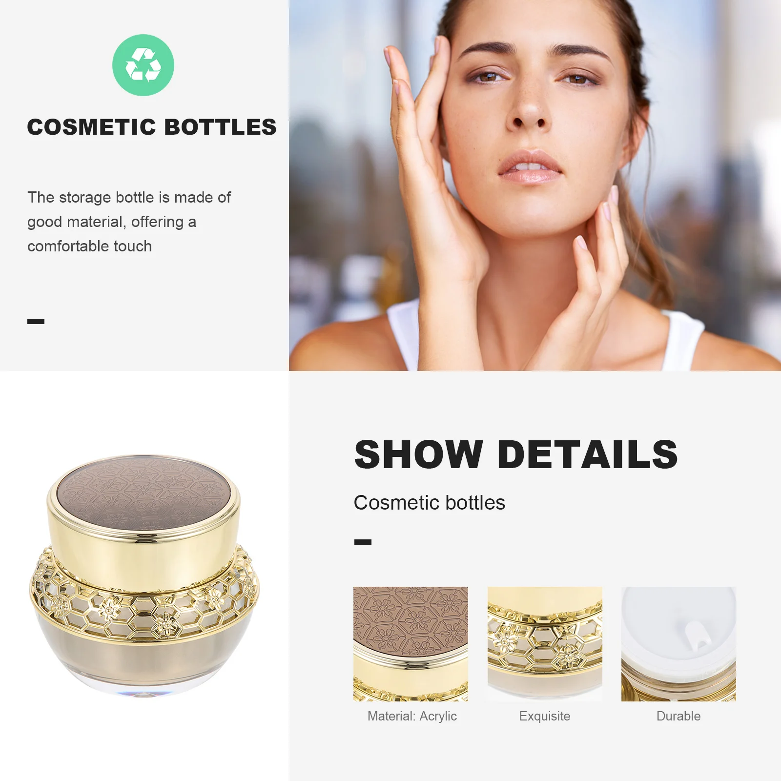 Face Cream Container Reusable Small Acrylic Bottle For Travel Lotion Holder Empty Sample Box Multipurpose Sub
Face Cream Container Reusable Small Acrylic Bottle For Travel Lotion Holder Empty Sample Box Multipurpose Sub