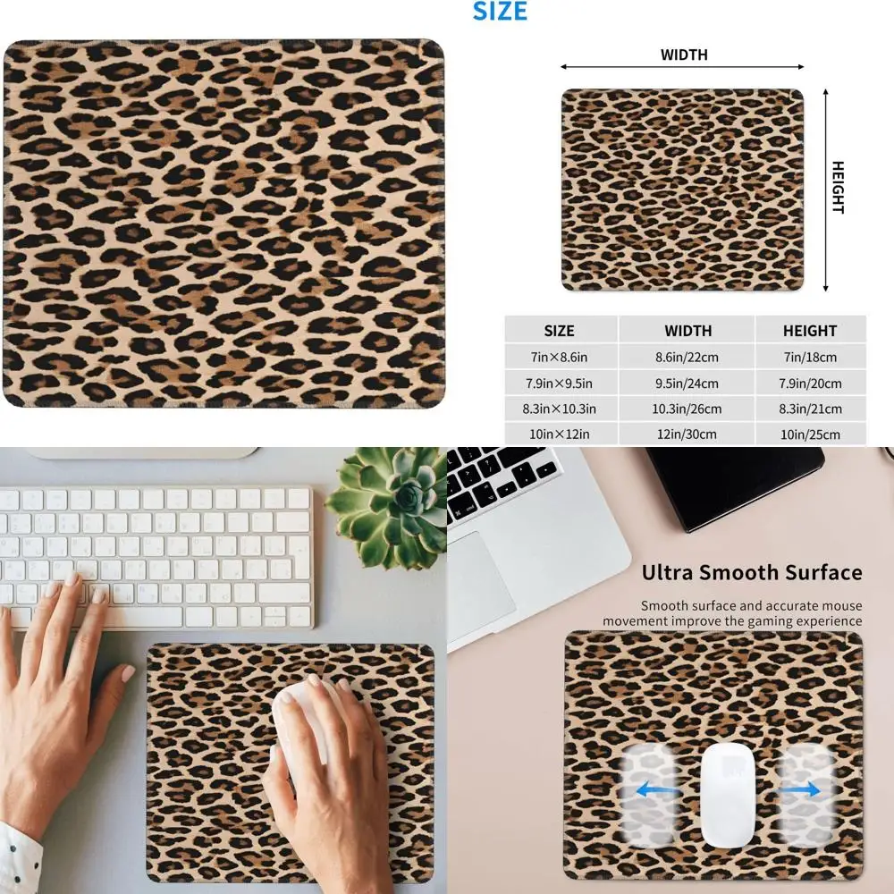 Leopard Pattern Gaming Mouse Pad with 7x8.6 Inches, Stitched Edges, and Anti-Slip Rubber Base
Leopard Pattern Gaming Mouse Pad with 7x8.6 Inches, Stitched Edges, and Anti-Slip Rubber Base