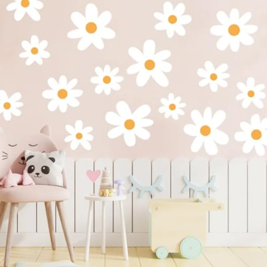 Flower Wall Decals - Nursery Floral Wall Art Stickers for Girls Bedroom and Living Room
Flower Wall Decals - Nursery Floral Wall Art Stickers for Girls Bedroom and Living Room