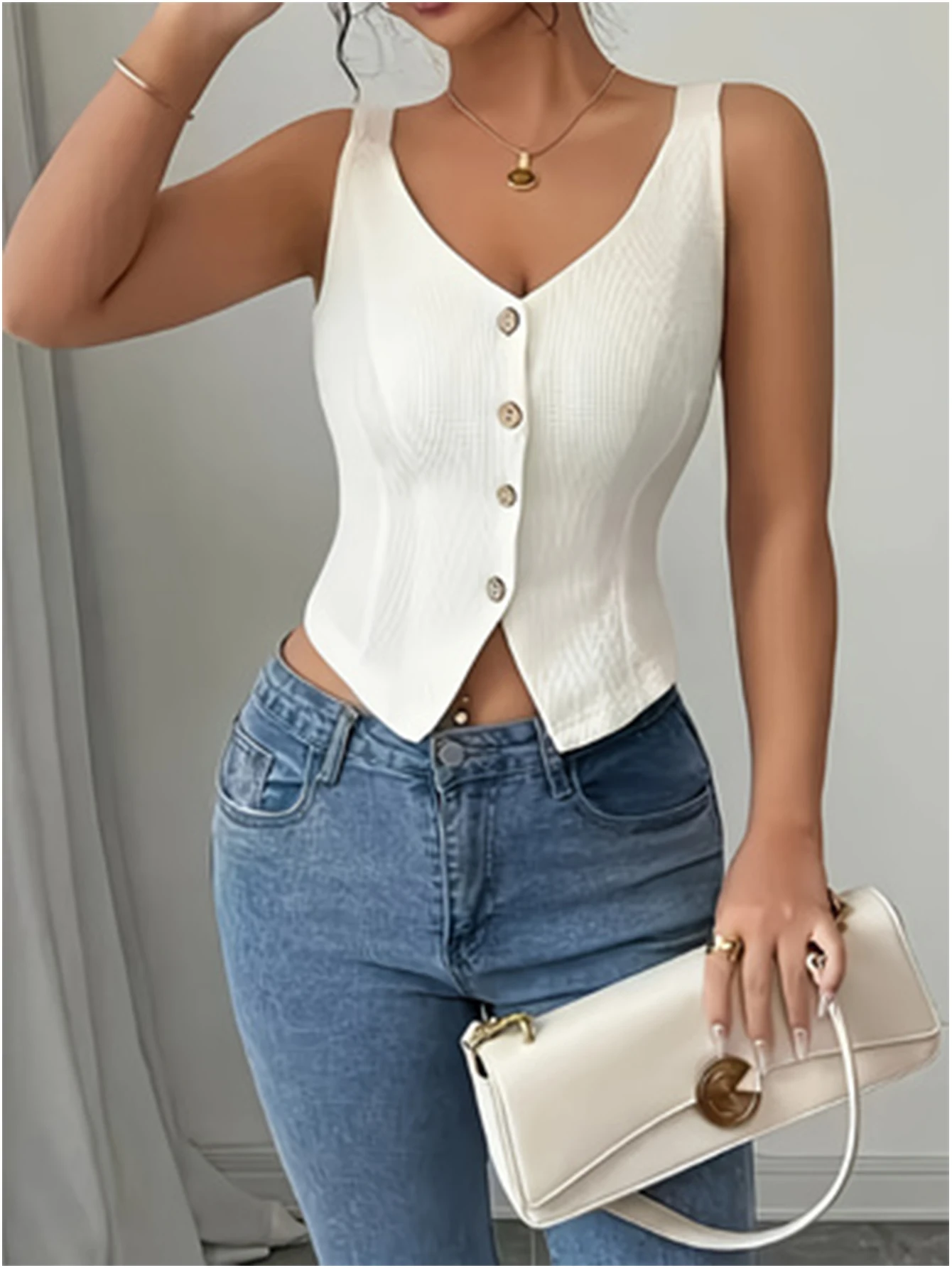 plus Size Spring/Summer 2026New Collection - Solid Color Large-Sized Sleeveless T-Shirts for Women
plus Size Spring/Summer 2026New Collection - Solid Color Large-Sized Sleeveless T-Shirts for Women