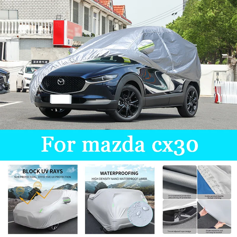 Car Cover Outdoor Full Exterior Snow Cover Sunshade Waterproof Dustproof Protection with Reflective Strips for Mazda Cx30
Car Cover Outdoor Full Exterior Snow Cover Sunshade Waterproof Dustproof Protection with Reflective Strips for Mazda Cx30