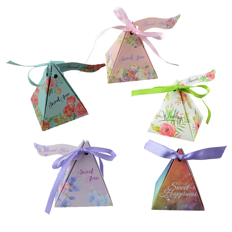 50/100Pcs Triangle Chocolate Candy Box Paper Bag Packaging Box Wedding Gifts for Guests Candy Box for Wedding Baby Shower Party
50/100Pcs Triangle Chocolate Candy Box Paper Bag Packaging Box Wedding Gifts for Guests Candy Box for Wedding Baby Shower Party
