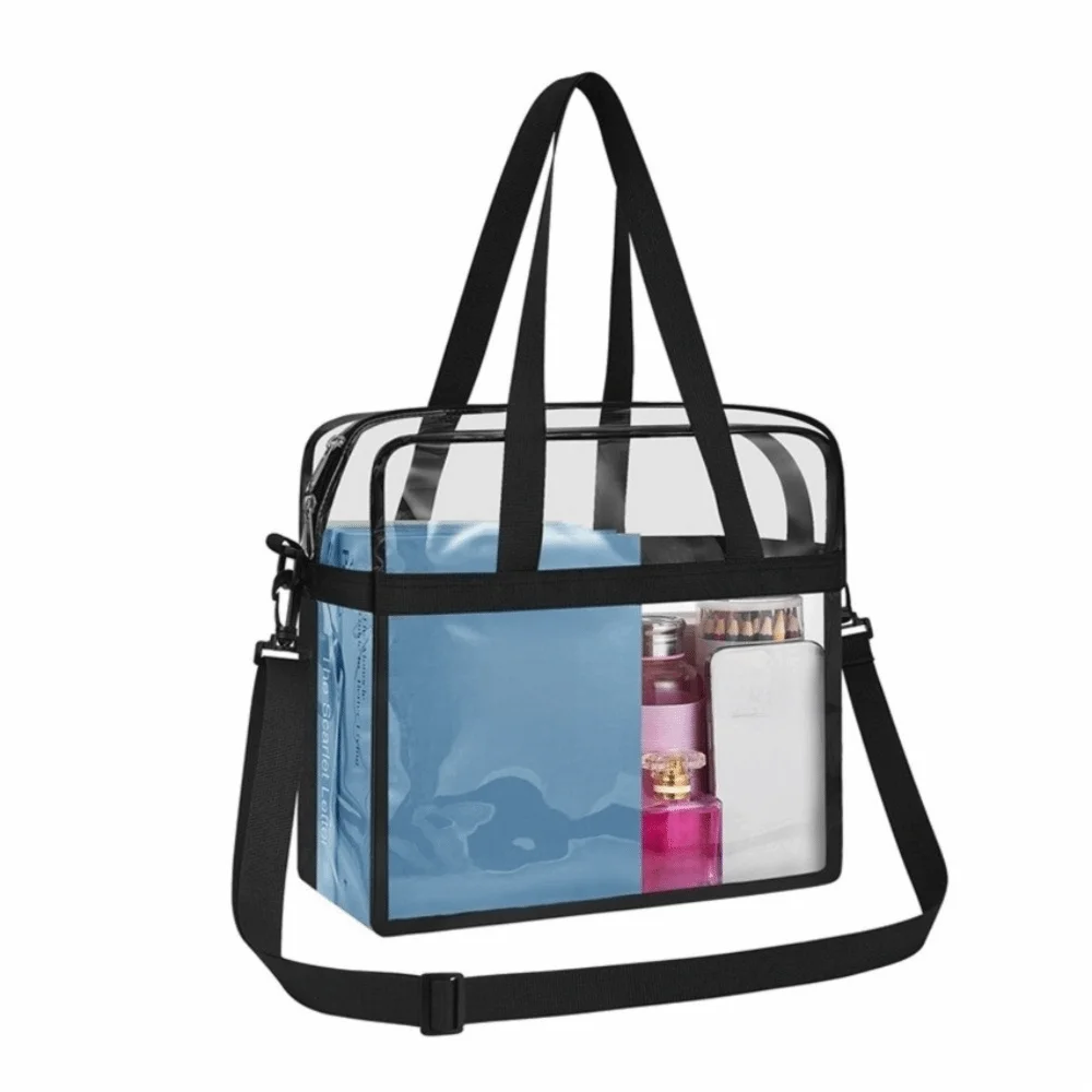 Portable Clear PVC Tote Bag Zipper Closure Adjustable Strap Transparent Crossbody Bag Large Capacity Multipurpose Handbag School
Portable Clear PVC Tote Bag Zipper Closure Adjustable Strap Transparent Crossbody Bag Large Capacity Multipurpose Handbag School