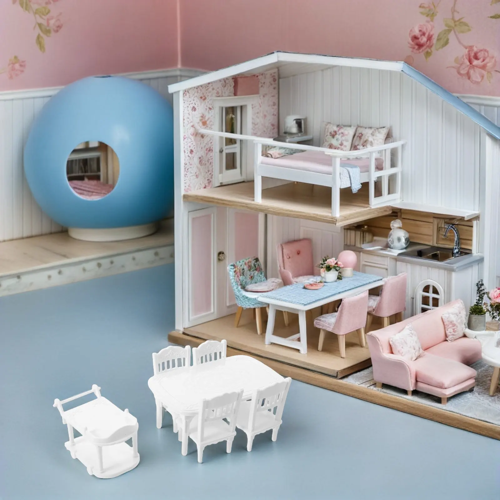 1Set Miniature Table and Chair Retro Kitchen Furniture for Dollhouse Restaurant Display Mini Dining Room Accessories
1Set Miniature Table and Chair Retro Kitchen Furniture for Dollhouse Restaurant Display Mini Dining Room Accessories