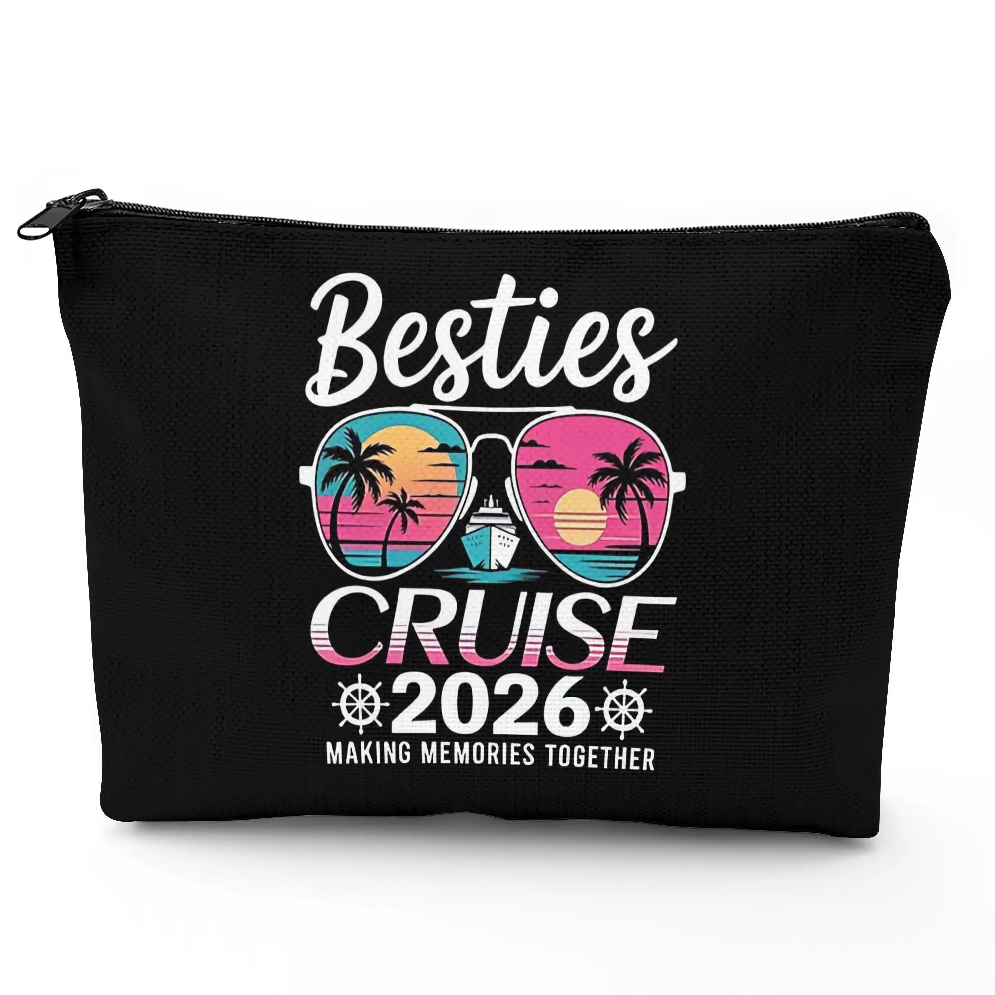 Besties Cruise 2026 Besties Cruising Summer Vacation Makeup Bag Colorful Cosmetic Pouch Multi Functional Vacation Storage Bag
Besties Cruise 2026 Besties Cruising Summer Vacation Makeup Bag Colorful Cosmetic Pouch Multi Functional Vacation Storage Bag