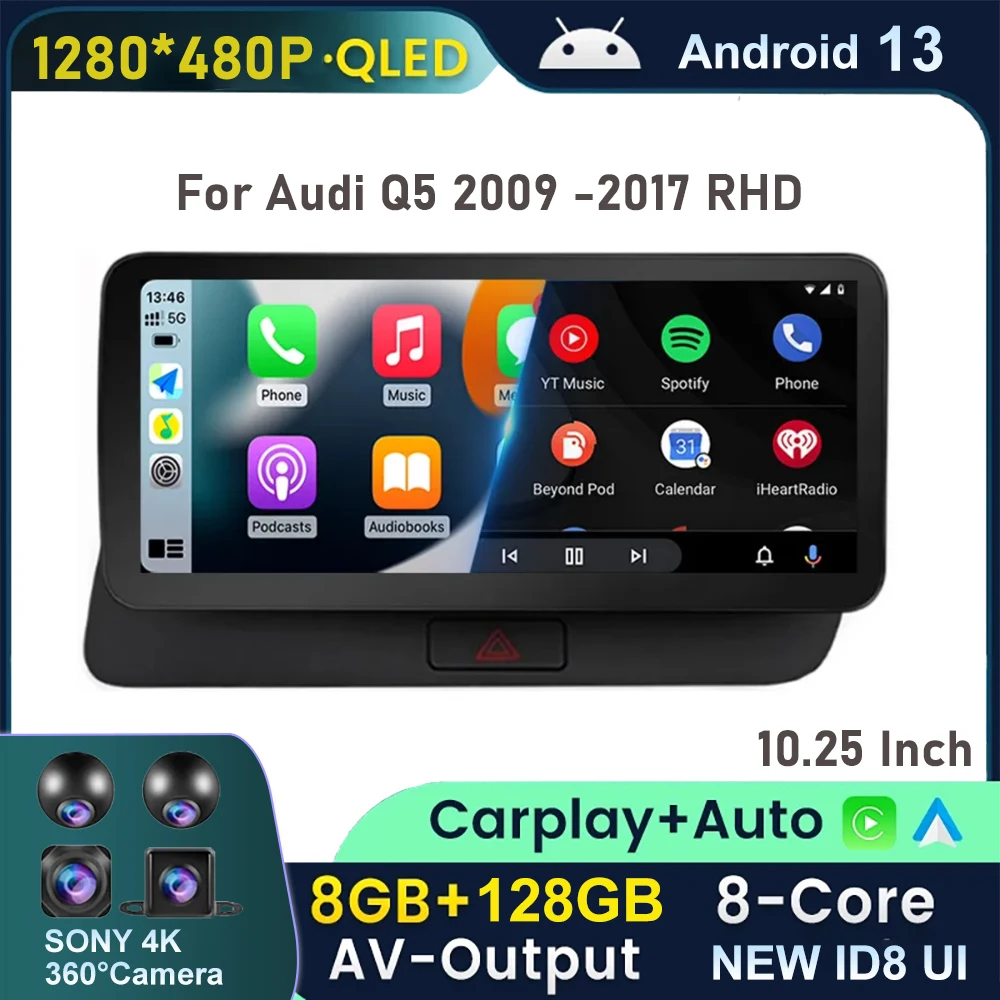 Автомобильный мультимедийный плеер, плеер на Android 13, радиоприемник 10,25*720P, Восьмиядерный процессор, Wi-Fi, 4G, GPS, для Audi Q5 2009 - 2017
Автомобильный мультимедийный плеер, плеер на Android 13, радиоприемник 10,25*720P, Восьмиядерный процессор, Wi-Fi, 4G, GPS, для Audi Q5 2009 - 2017