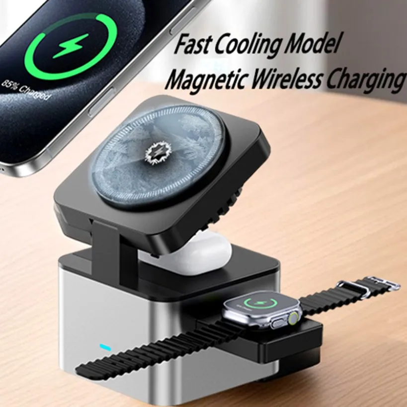 3 в 1, магнитное беспроводное зарядное устройство с ледяным охлаждением, подставка для вентилятора радиатора, станция быстрой зарядки для iPhone 16-12, для iWatch, AirPods
3 в 1, магнитное беспроводное зарядное устройство с ледяным охлаждением, подставка для вентилятора радиатора, станция быстрой зарядки для iPhone 16-12, для iWatch, AirPods