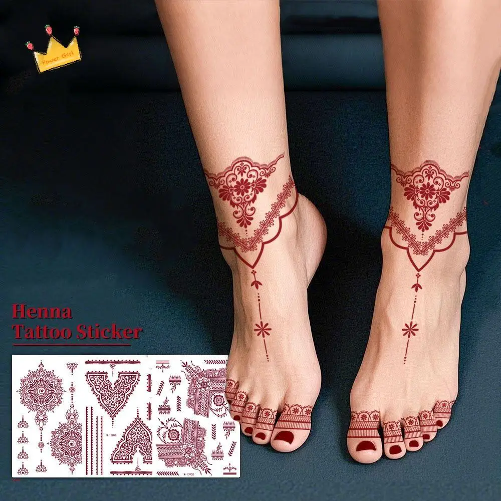 9pcs Brown Red Lace Fake Tattoos Indian Style Lace Hollow Temporary Tattoos Set Face Hand Feet Body Art Hand Tattoo Stickers
9pcs Brown Red Lace Fake Tattoos Indian Style Lace Hollow Temporary Tattoos Set Face Hand Feet Body Art Hand Tattoo Stickers