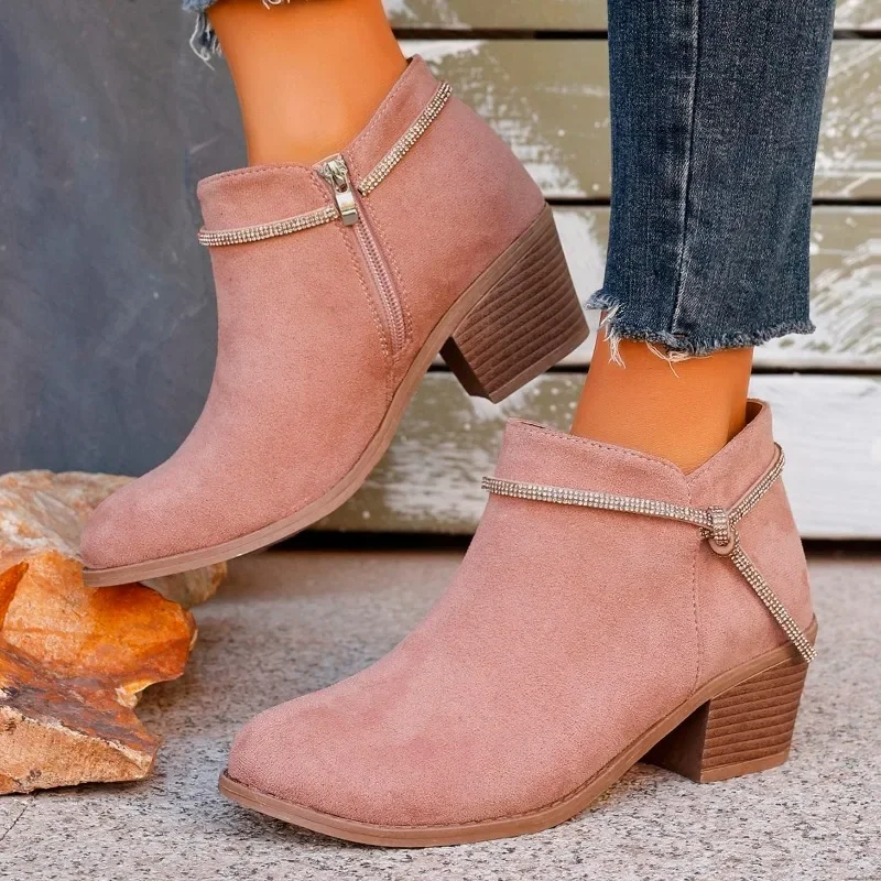 Women's Ankle Boots Autumn Low Heel Work Boots Platform Sexy Ladies Solid Color High Heels Boots Shoes 2025 Winter High Quality
Women's Ankle Boots Autumn Low Heel Work Boots Platform Sexy Ladies Solid Color High Heels Boots Shoes 2025 Winter High Quality