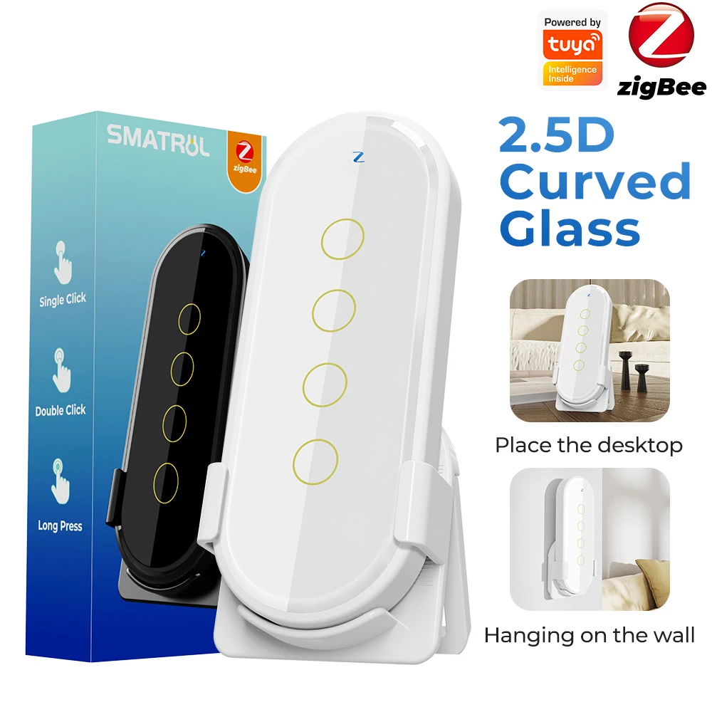 Tuya Zigbee Smart Home Wireless Scene Switch 4 Gang 12 Scene Smart Life App Remote Control Touch Light Switch Automation
Tuya Zigbee Smart Home Wireless Scene Switch 4 Gang 12 Scene Smart Life App Remote Control Touch Light Switch Automation