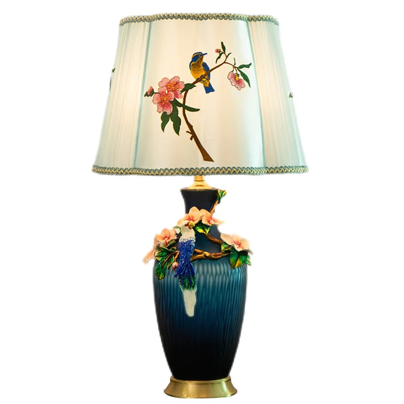 Enamel color living room full copper desk lamp bedroom bedside European simple American style
Enamel color living room full copper desk lamp bedroom bedside European simple American style