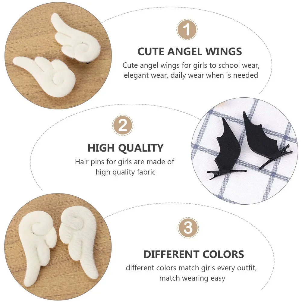 2Pairs Angel Wings Hairpins Kids Hair Clips Cartoon Design Elegant Wear Daily Accessory for Toddlers Teens Women
2Pairs Angel Wings Hairpins Kids Hair Clips Cartoon Design Elegant Wear Daily Accessory for Toddlers Teens Women