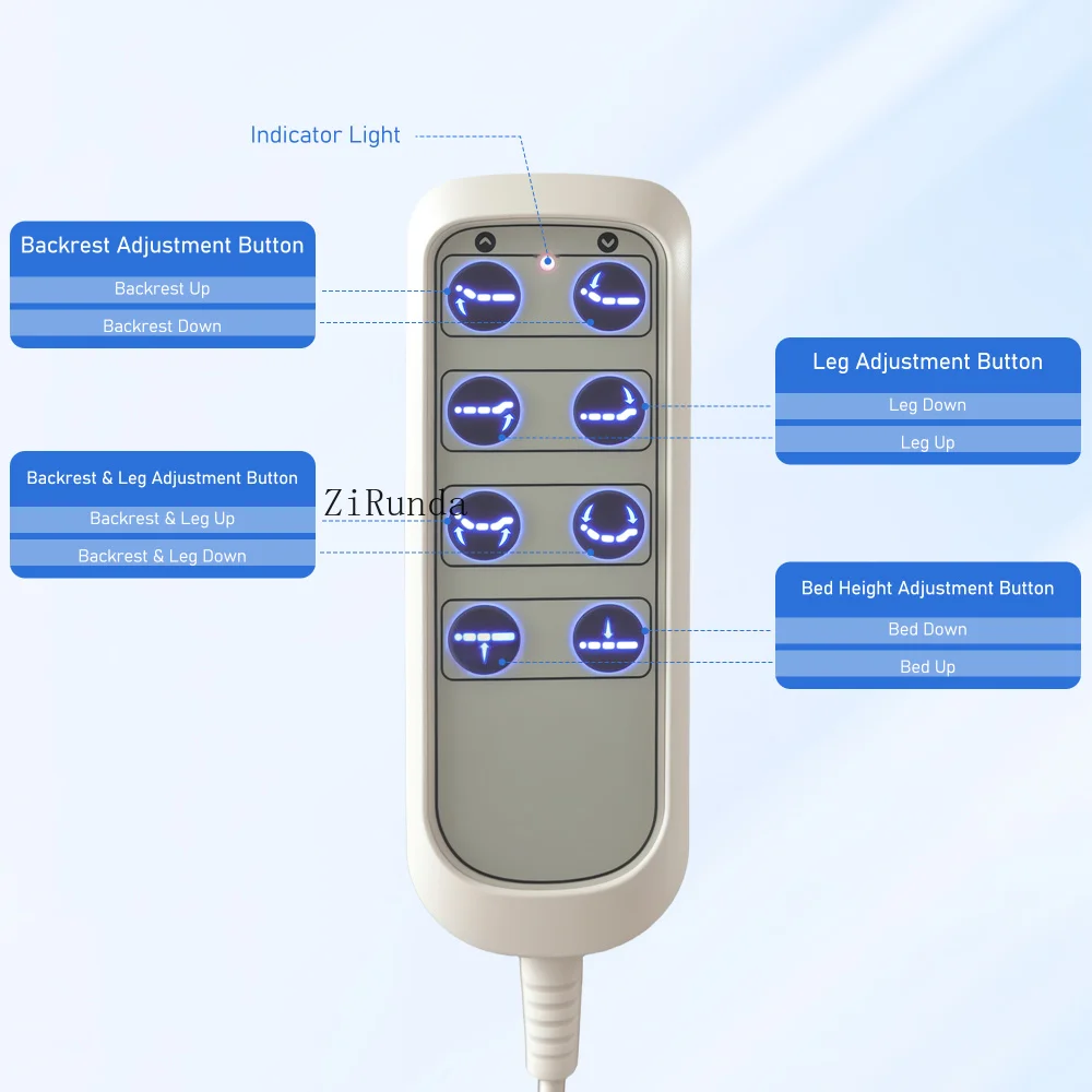 Fully electric advanced three function bed remote control with lockable silent wheels -83 inches x 42.5 inches - FDA
Fully electric advanced three function bed remote control with lockable silent wheels -83 inches x 42.5 inches - FDA