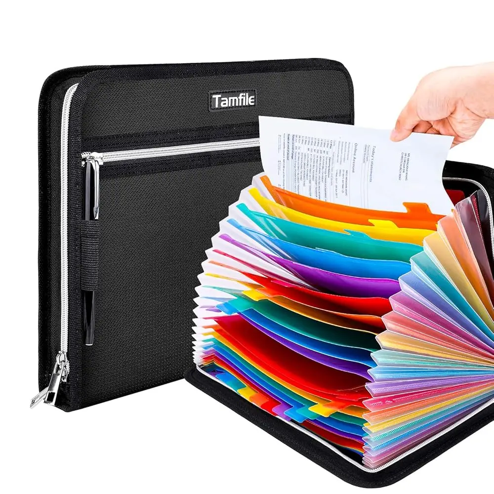 Fireproof Waterproof Safe Expanding File Folder Accordion Document Organizer with 24 Pockets Portable Money File Bag Filing
Fireproof Waterproof Safe Expanding File Folder Accordion Document Organizer with 24 Pockets Portable Money File Bag Filing