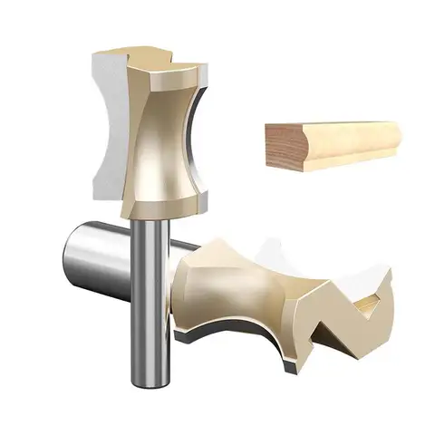 HUHAO Concave Radius Milling Cutters Wood Trimming Cutter Half Round Side Milling Cutter Carbide Router Bit Woodworking Tools