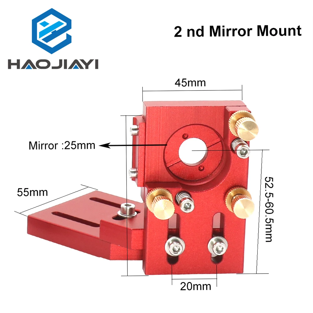 HAOJIAYI CO2 Second Red Mirror Mount Mirror 25mm Integrative Mount For Lase Cutting Machine
HAOJIAYI CO2 Second Red Mirror Mount Mirror 25mm Integrative Mount For Lase Cutting Machine