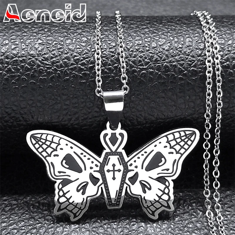 Vintage Witch Moth Pendant Necklace for Women Men Stainless Steel Insect Necklaces Jewelry Gifts collares para mujer N2837S04
Vintage Witch Moth Pendant Necklace for Women Men Stainless Steel Insect Necklaces Jewelry Gifts collares para mujer N2837S04
