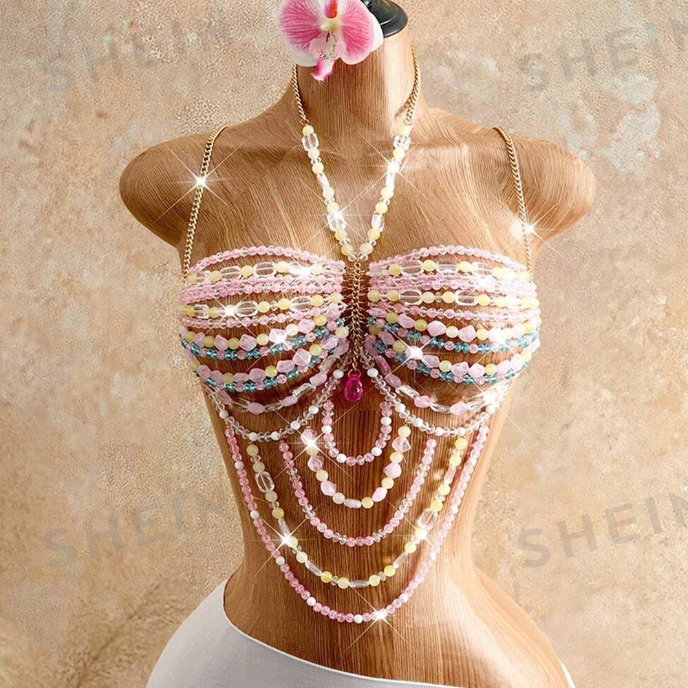 2026 Summer New Pearl Hot Girl Body Chain Hoodie Hanging Neck Outer Top Trendy Women's Tank Top Handmade Acrylic Beaded Top
2026 Summer New Pearl Hot Girl Body Chain Hoodie Hanging Neck Outer Top Trendy Women's Tank Top Handmade Acrylic Beaded Top