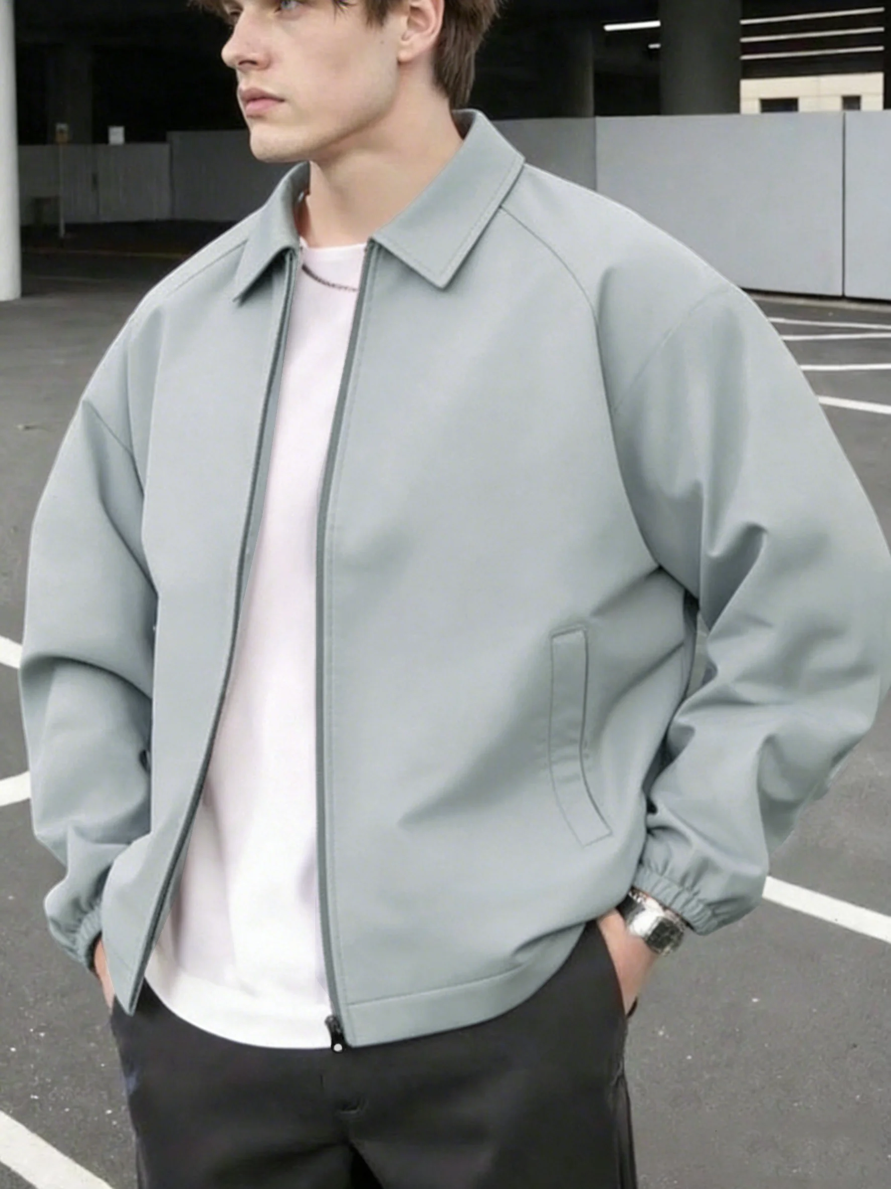 Spring and Autumn New Light Grey Collar Jacket for Men, Loose and Versatile Windproof Jacket, Cross border Hot Selling Top
Spring and Autumn New Light Grey Collar Jacket for Men, Loose and Versatile Windproof Jacket, Cross border Hot Selling Top