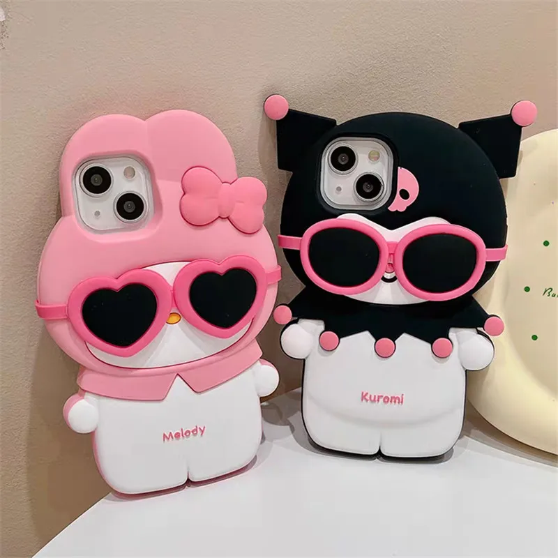 My Melody Kuromi 3D Soft silicone Phone Case for iPhone 15 14 13 12 11 Pro Max 15Pro Cute Cartoon Sunglasses Sanrio Cover
My Melody Kuromi 3D Soft silicone Phone Case for iPhone 15 14 13 12 11 Pro Max 15Pro Cute Cartoon Sunglasses Sanrio Cover