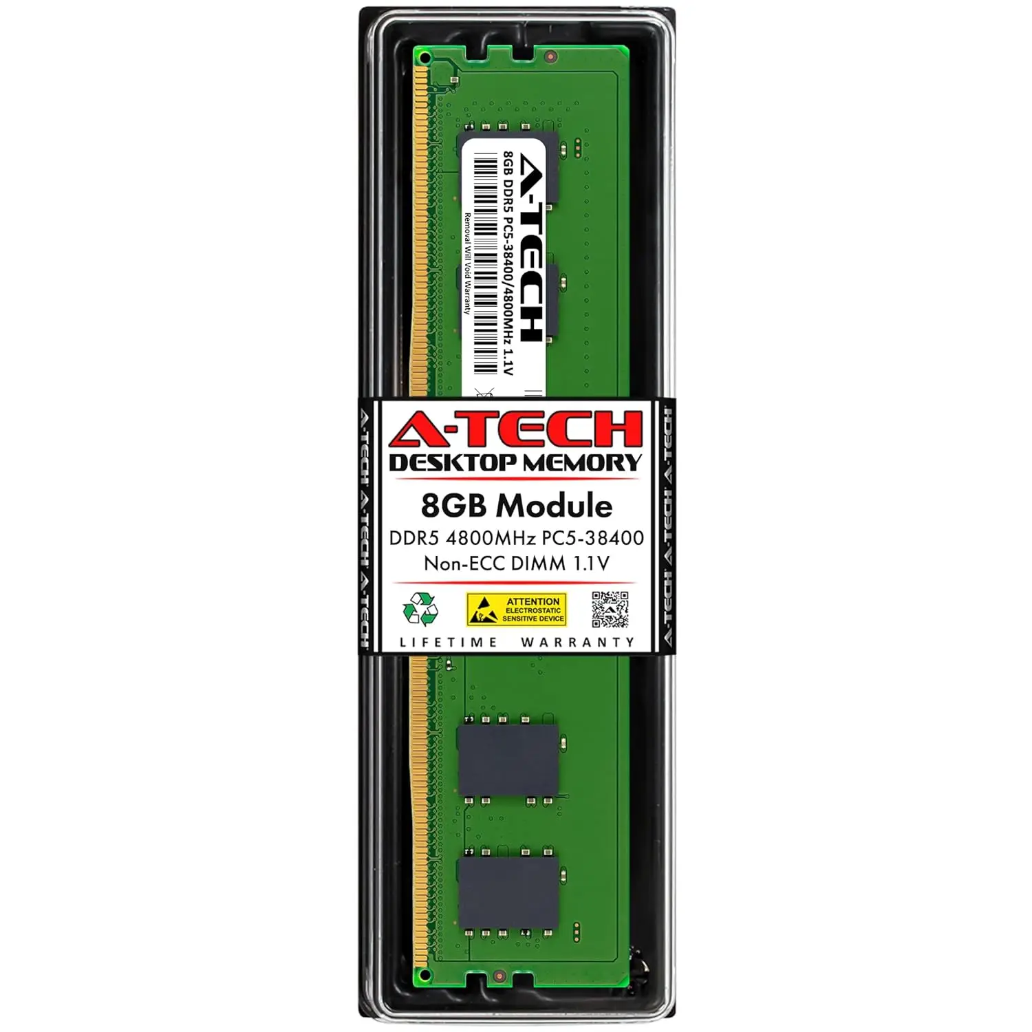 8GB DDR5 4800MHz PC5-38400 CL40 UDIMM 1.1V Non-ECC Unbuffered DIMM 288-Pin Desktop PC/Computer RAM Memory Upgrade Module, Custom
8GB DDR5 4800MHz PC5-38400 CL40 UDIMM 1.1V Non-ECC Unbuffered DIMM 288-Pin Desktop PC/Computer RAM Memory Upgrade Module, Custom