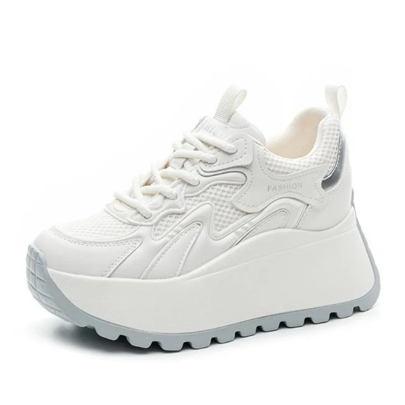 8CM Air Mesh Microfiber Vulcanize Chunky Sneaker Lace Up Shoes Fashion Synthetic Leather Flats Platform Wedge Women Ladies
8CM Air Mesh Microfiber Vulcanize Chunky Sneaker Lace Up Shoes Fashion Synthetic Leather Flats Platform Wedge Women Ladies