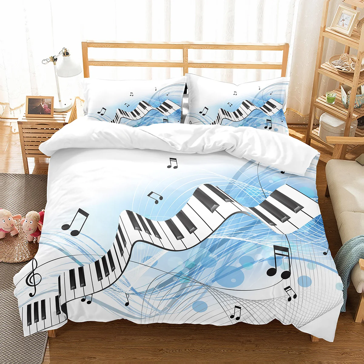 Piano Pattern Duvet Cover Queen King Size Classic Music Themed Bedding Music Pattern Geometric Stripes Room Decor 3 Piece Set
Piano Pattern Duvet Cover Queen King Size Classic Music Themed Bedding Music Pattern Geometric Stripes Room Decor 3 Piece Set
