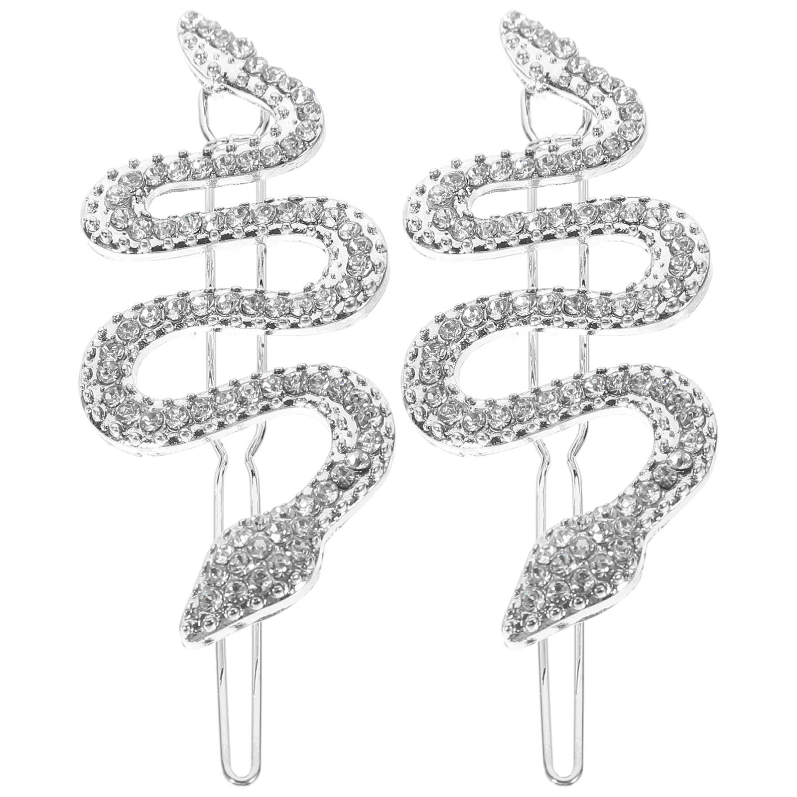 2 Pcs Silver Snake Hair Clips Hairpin Accessories Rhinestones Alloy Halloween Small
2 Pcs Silver Snake Hair Clips Hairpin Accessories Rhinestones Alloy Halloween Small