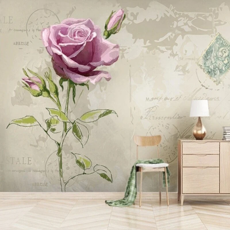 High-end and simple Nordic nostalgic rose living room TV luxury home decoration bedroom background wall painting
High-end and simple Nordic nostalgic rose living room TV luxury home decoration bedroom background wall painting