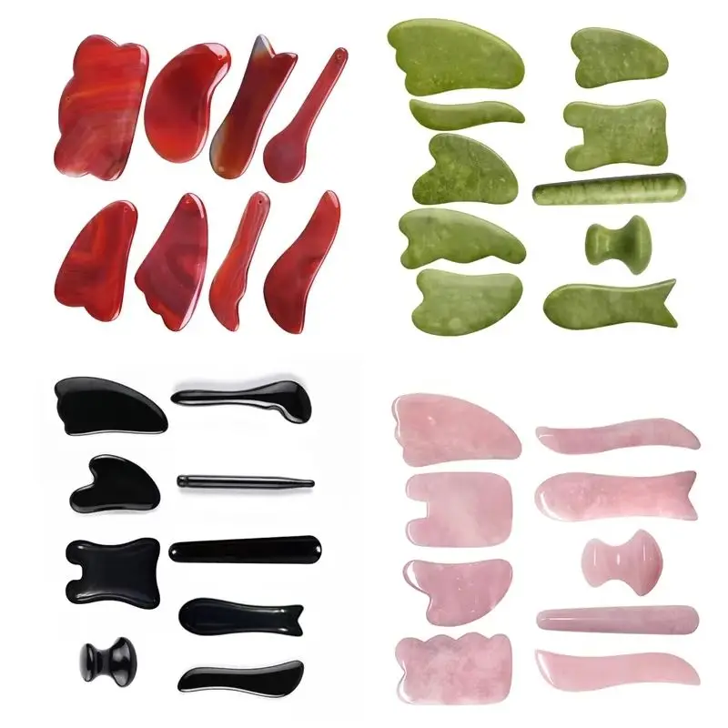 Jade Gua Sha Set Facial Spa Antiging Natural Rose Quartz Jade Gouache Scraper Set Facial Body Massager
Jade Gua Sha Set Facial Spa Antiging Natural Rose Quartz Jade Gouache Scraper Set Facial Body Massager