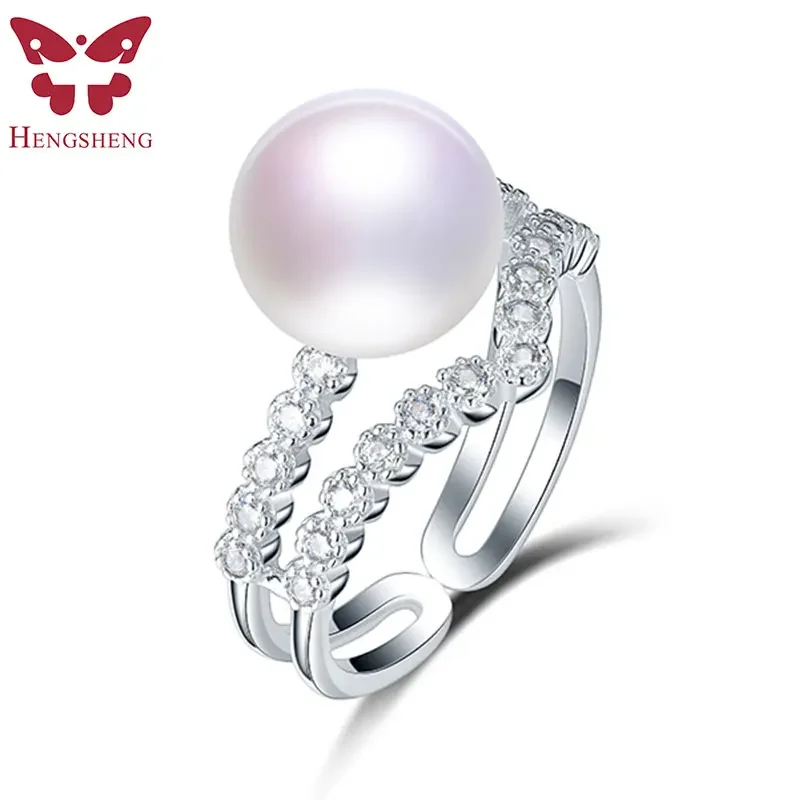 HENGSHENG 10-11mm Bread Round 100% Natural Freshwater Pearl Ring for Women 925 Silver Finger Adjustable Rings Jewelry Gift
HENGSHENG 10-11mm Bread Round 100% Natural Freshwater Pearl Ring for Women 925 Silver Finger Adjustable Rings Jewelry Gift