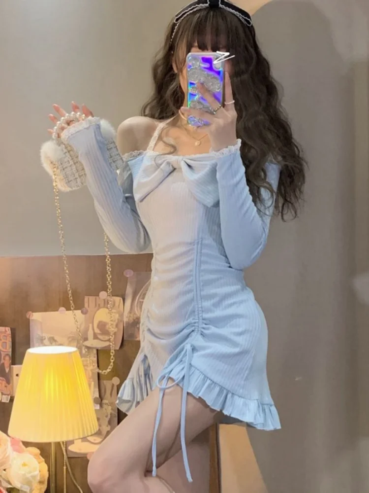2023 New Vestidos Bodycon Wrap Sexy Dress Women Korean Style Design Kawaii Ruffles Lolita Short Dresses Lace Robe Female Autumn
2023 New Vestidos Bodycon Wrap Sexy Dress Women Korean Style Design Kawaii Ruffles Lolita Short Dresses Lace Robe Female Autumn