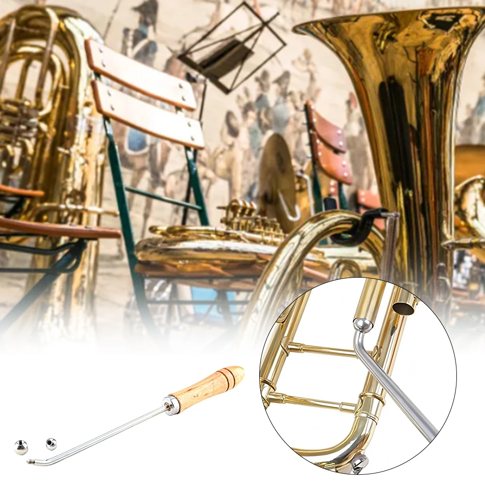 Trombone Neck Maintain Tools with 3 Sheet Metal Balls Saxophone Ball Head Tool Sax Neck Maintenance Tool for Trumpet French Horn
Trombone Neck Maintain Tools with 3 Sheet Metal Balls Saxophone Ball Head Tool Sax Neck Maintenance Tool for Trumpet French Horn