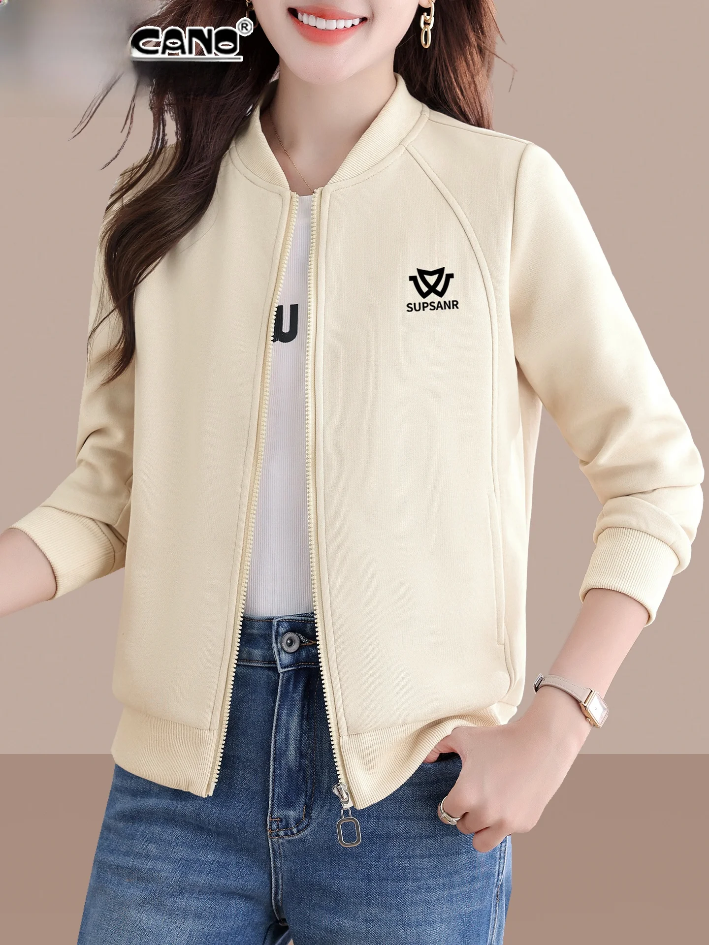 Casual Sle Baseball Jaet Women's Lightweight Spring Autumn Faionable ort Top Mommy's Wear Windproof Polyester Cotton ...
Casual Sle Baseball Jaet Women's Lightweight Spring Autumn Faionable ort Top Mommy's Wear Windproof Polyester Cotton ...