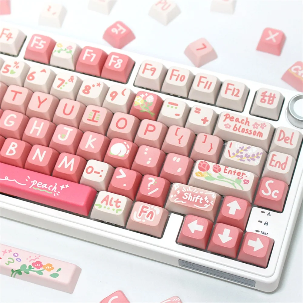 Персиковая тема, 134 клавишные колпачки для клавиш из ПБТ, профиль XDA Dye-Sub для механической клавиатуры с 60% 84/98 клавиш 
Персиковая тема, 134 клавишные колпачки для клавиш из ПБТ, профиль XDA Dye-Sub для механической клавиатуры с 60% 84/98 клавиш