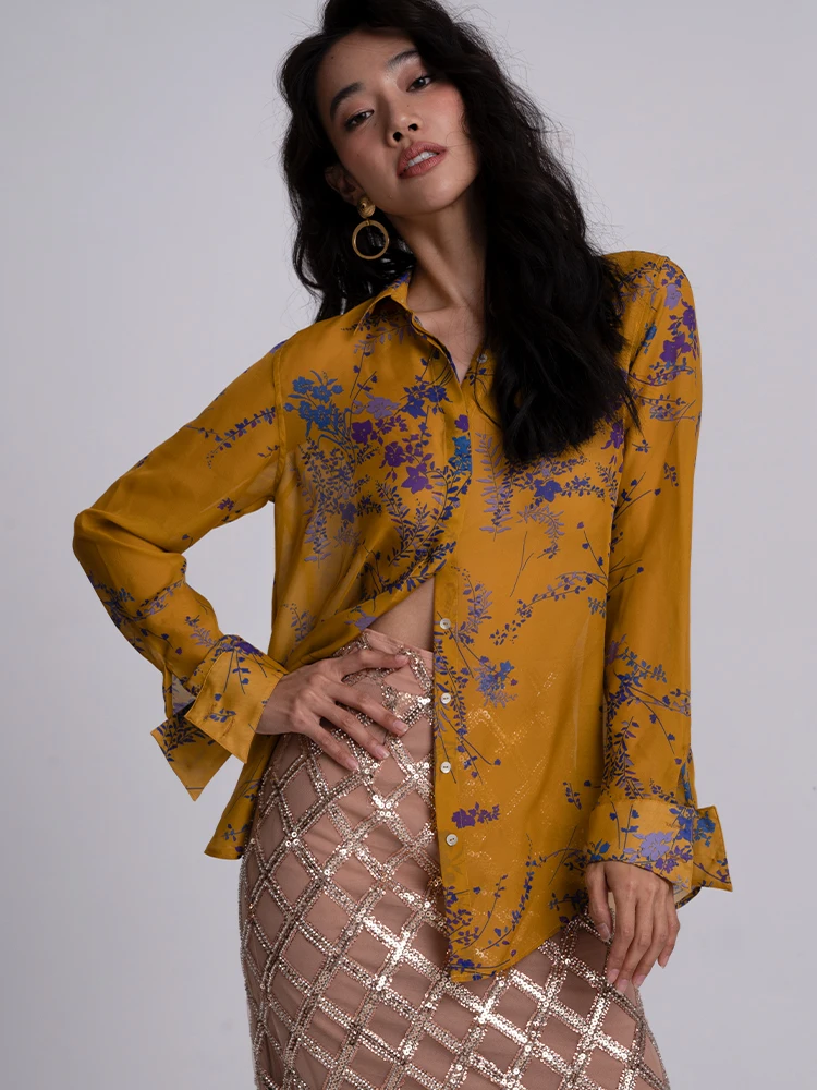 Morning n Floral Langorce Silk irt Drifting Paper Figure Women's Faion Slim Fit Long Sve Button up irt French Sle
Morning n Floral Langorce Silk irt Drifting Paper Figure Women's Faion Slim Fit Long Sve Button up irt French Sle